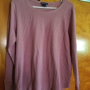 Women's Large Henley Long sleeve shirt pink